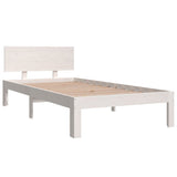 Cadre de lit sans matelas blanc 90x190 cm