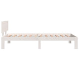 Bed frame without mattress white 90x190 cm