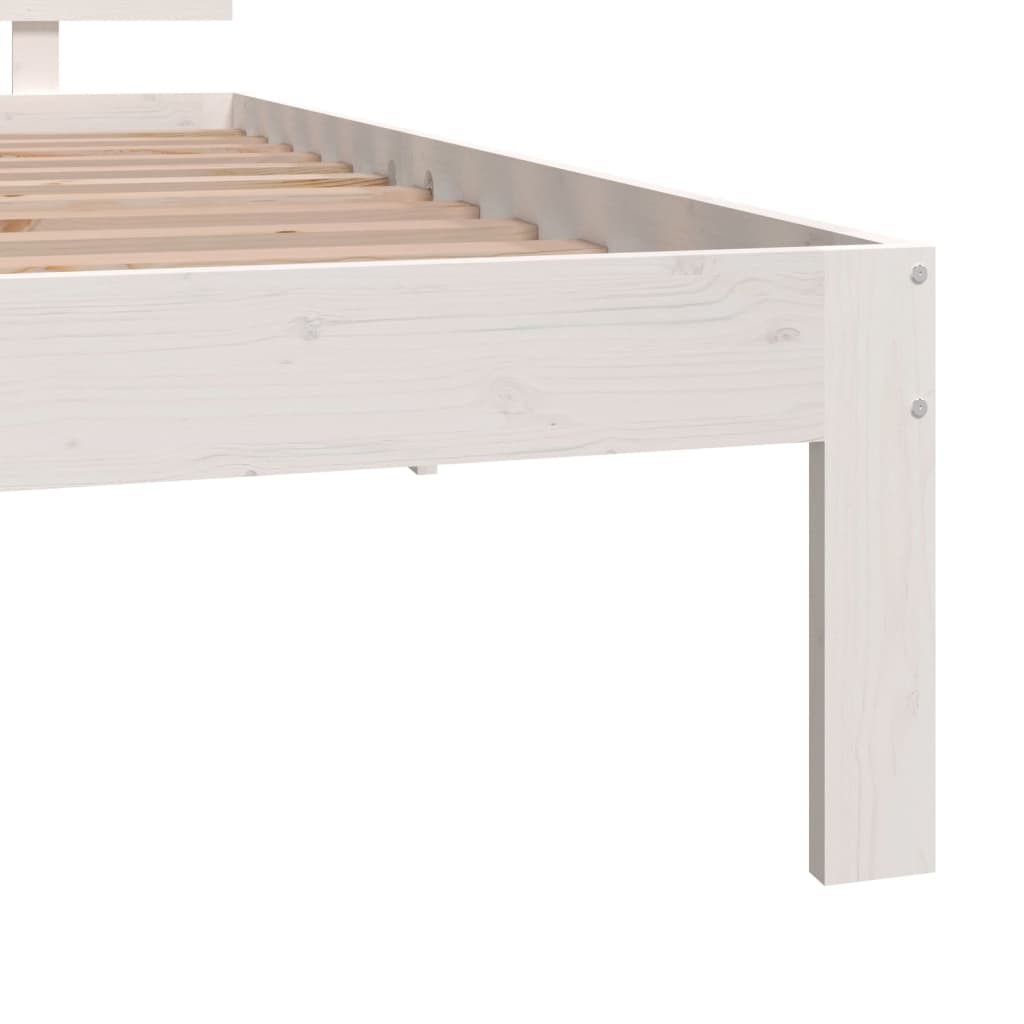 Cadre de lit sans matelas blanc 90x190 cm