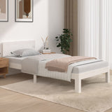 Bed frame without mattress white 90x190 cm