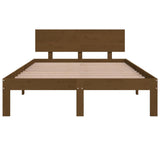 Bed frame without mattress honey brown 120x190 cm