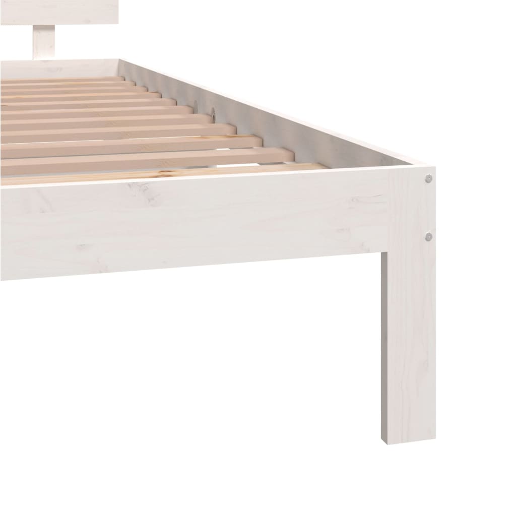 Bed frame without mattress white 135x190 cm