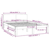 Bed frame without mattress white 135x190 cm