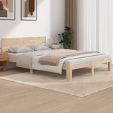 Cadre de lit sans matelas bois de pin massif 140x190 cm