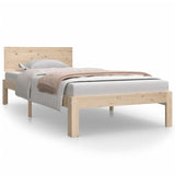 Bed frame without mattress solid pine wood 90x200 cm