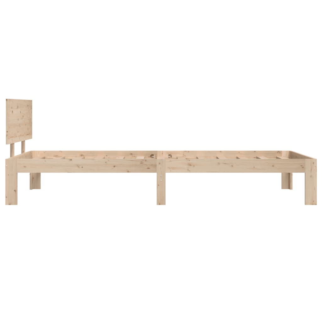 Bed frame without mattress solid pine wood 90x200 cm