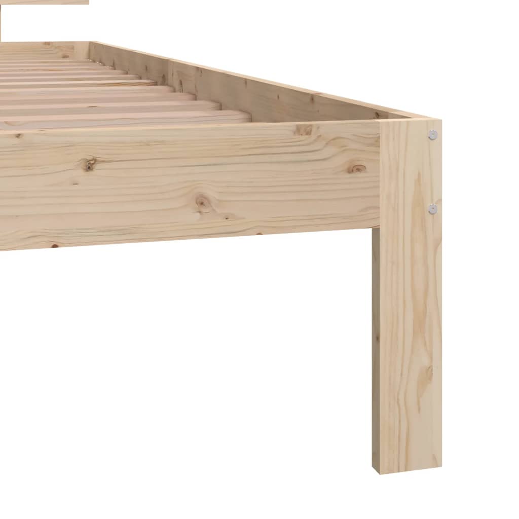 Cadre de lit sans matelas bois de pin massif 90x200 cm