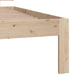 Bed frame without mattress solid pine wood 90x200 cm