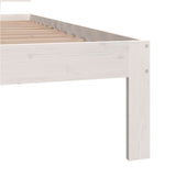 Bed frame without mattress white solid pine wood 90x200 cm