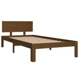 Bed frame without mattress Honey brown Solid pine wood 90x200 cm