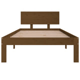 Bed frame without mattress Honey brown Solid pine wood 90x200 cm