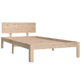 Bed frame without mattress solid pine wood 100x200 cm