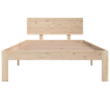 Bed frame without mattress solid pine wood 100x200 cm