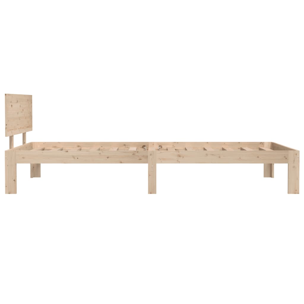 Bed frame without mattress solid pine wood 100x200 cm