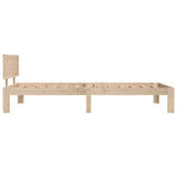 Bed frame without mattress solid pine wood 100x200 cm