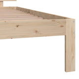 Bed frame without mattress solid pine wood 100x200 cm