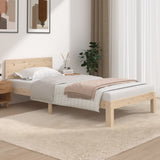 Bed frame without mattress solid pine wood 100x200 cm