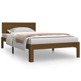 Cadre de lit sans matelas marron miel pin massif 100x200 cm