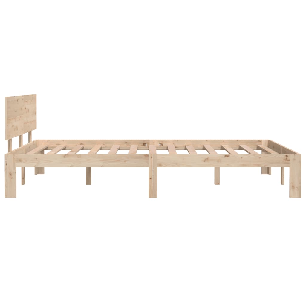 Bed frame without mattress solid pine wood 120x200 cm