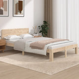 Bed frame without mattress solid pine wood 120x200 cm