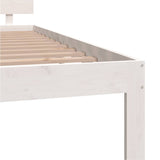 Bed frame without mattress white solid pine wood 120x200 cm