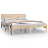 Bed frame without mattress solid pine wood 140x200 cm