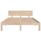 Bed frame without mattress solid pine wood 140x200 cm