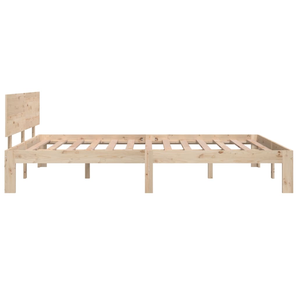 Bed frame without mattress solid pine wood 140x200 cm