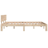 Bed frame without mattress solid pine wood 140x200 cm