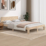 Bed frame without mattress solid pine wood 140x200 cm