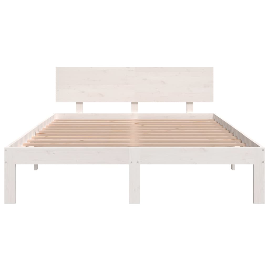 Bed frame without mattress white 150x200 cm