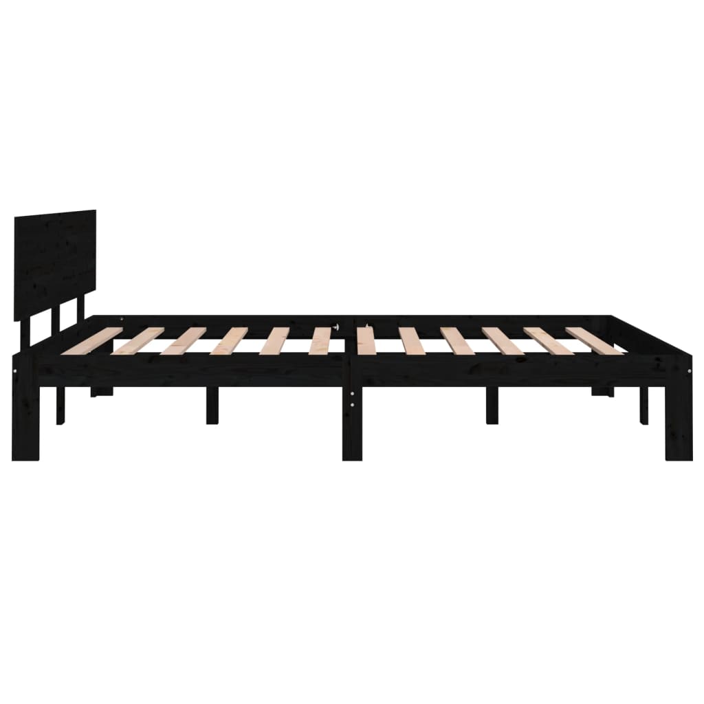 Bed frame without mattress black 150x200 cm