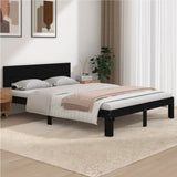 Bed frame without mattress black 150x200 cm