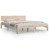 Bed frame without mattress solid pine wood 160x200 cm