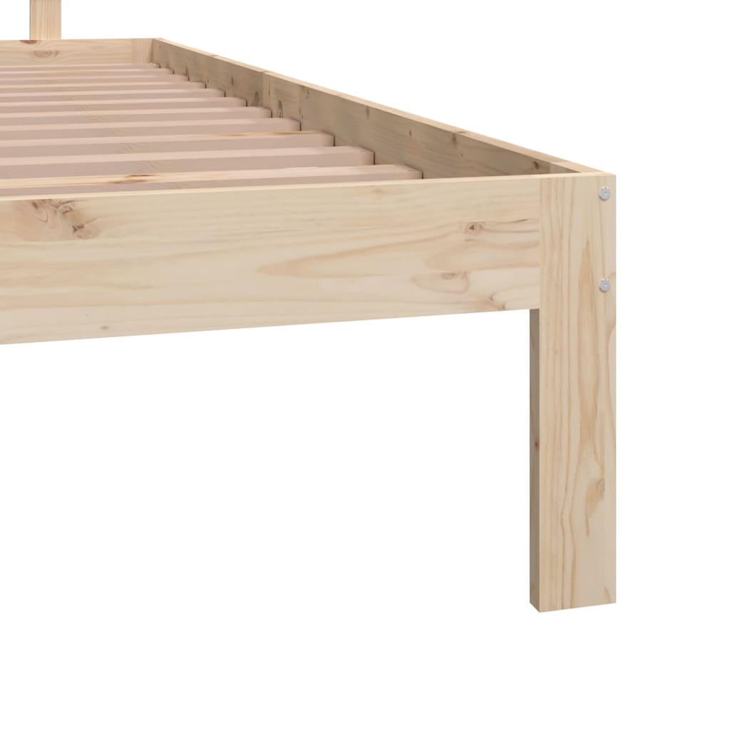 Bed frame without mattress solid pine wood 160x200 cm