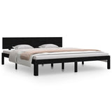 Bed frame without mattress black 180x200 cm