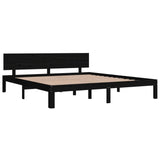 Bed frame without mattress black 180x200 cm