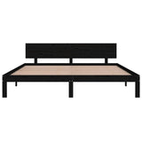 Bed frame without mattress black 180x200 cm