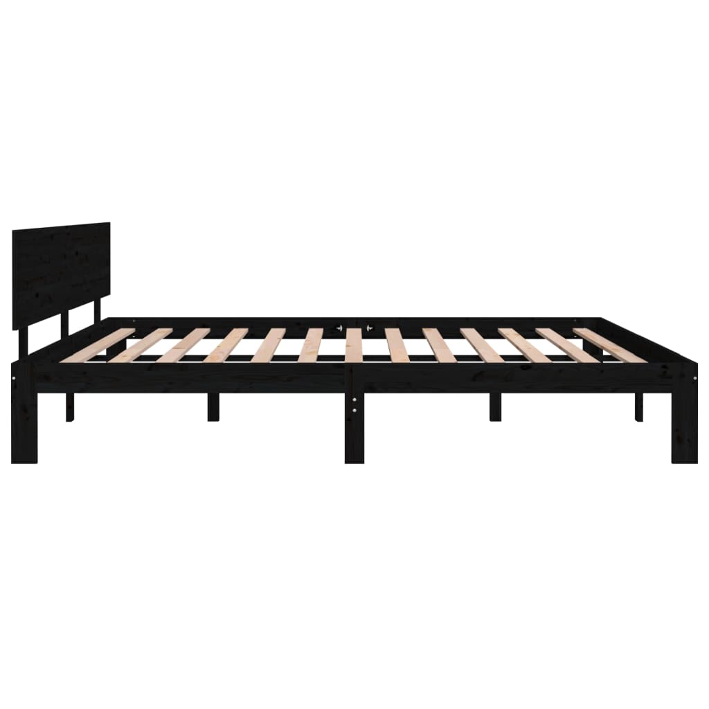 Bed frame without mattress black 180x200 cm