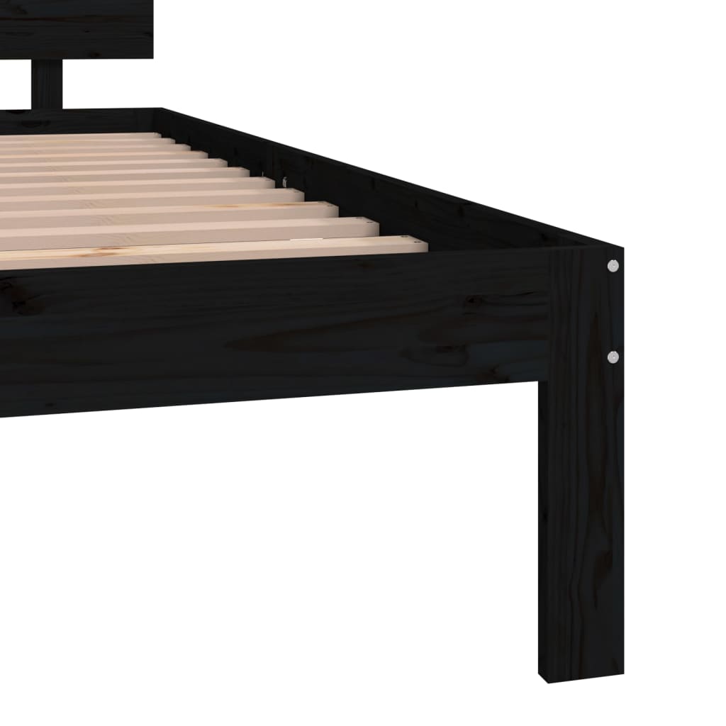 Bed frame without mattress black 180x200 cm