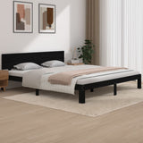 Bed frame without mattress black 180x200 cm