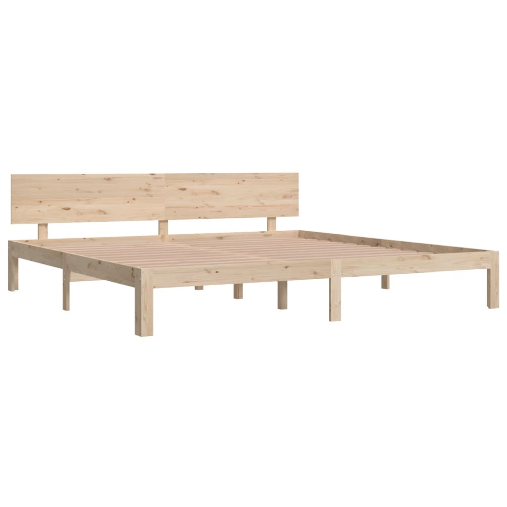 Bed frame without mattress solid pine wood 200x200 cm