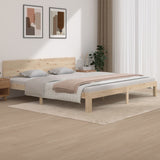 Bed frame without mattress solid pine wood 200x200 cm