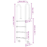 Échelle de piscine 54x38x184,5 cm acier inoxydable 304