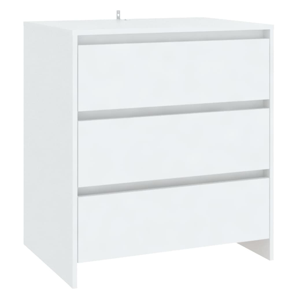 Buffets 2 pcs Blanc Bois d'ingénierie