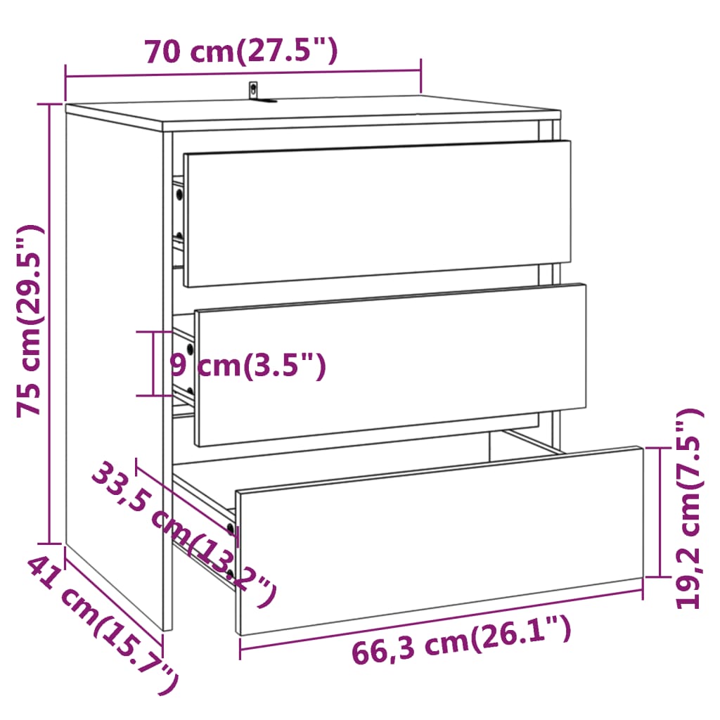 Sideboards 2 Stück Betongrau Holzwerkstoff