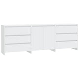 Buffets 3 pcs Blanc Bois d'ingénierie