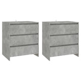 Buffets 3 pcs Gris béton Bois d'ingénierie