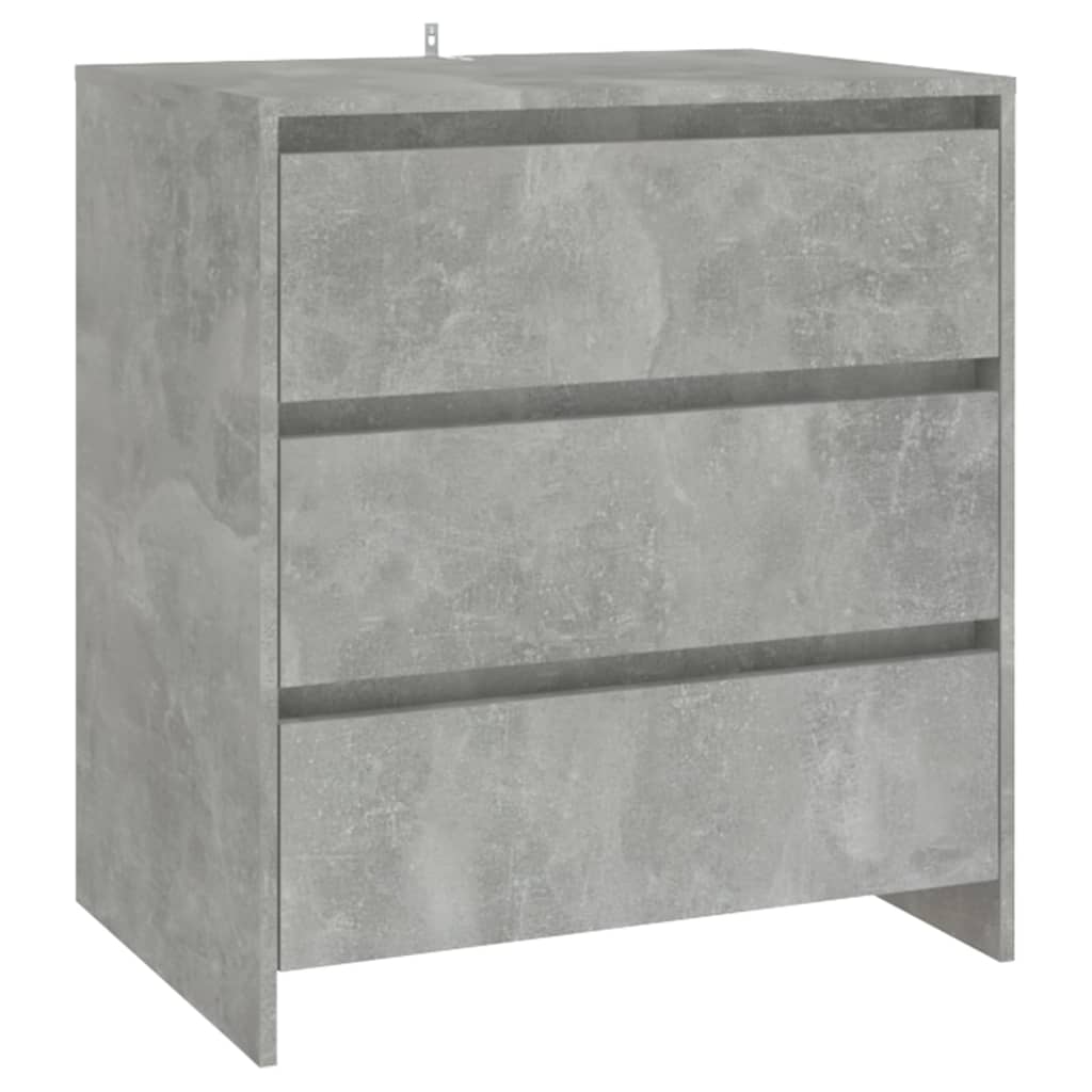 Buffets 3 pcs Gris béton Bois d'ingénierie