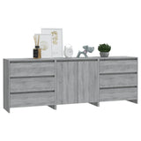 Sideboards 3 Stk. Sonomagrau Holzwerkstoff